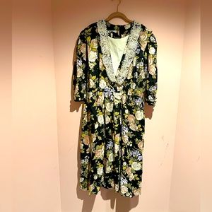 SL fashions Vintage 80s floral dress